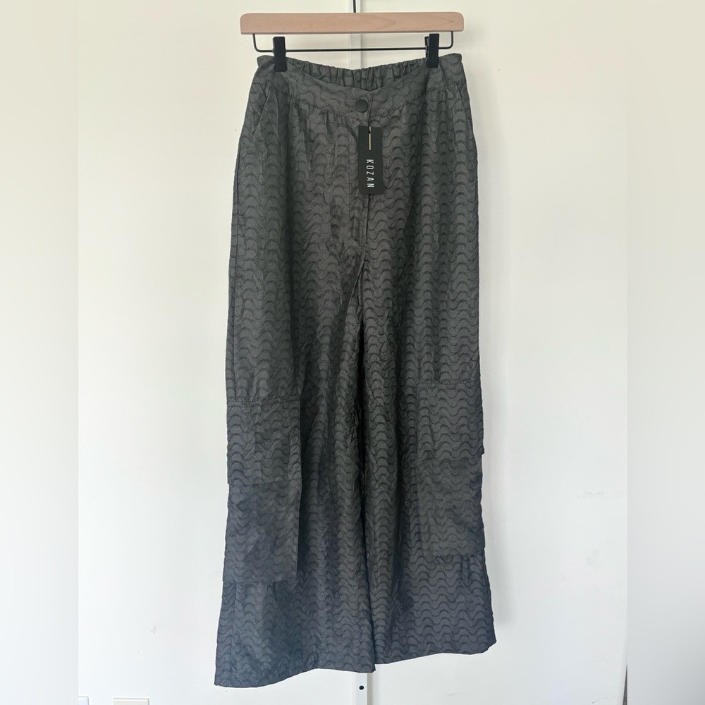 Gray Patterned Women's Trousers